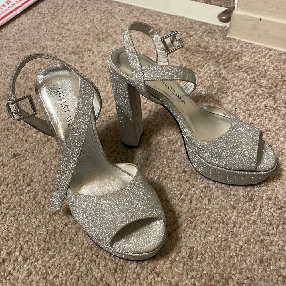 Stuart Weitzman size 4 narrow platform heels